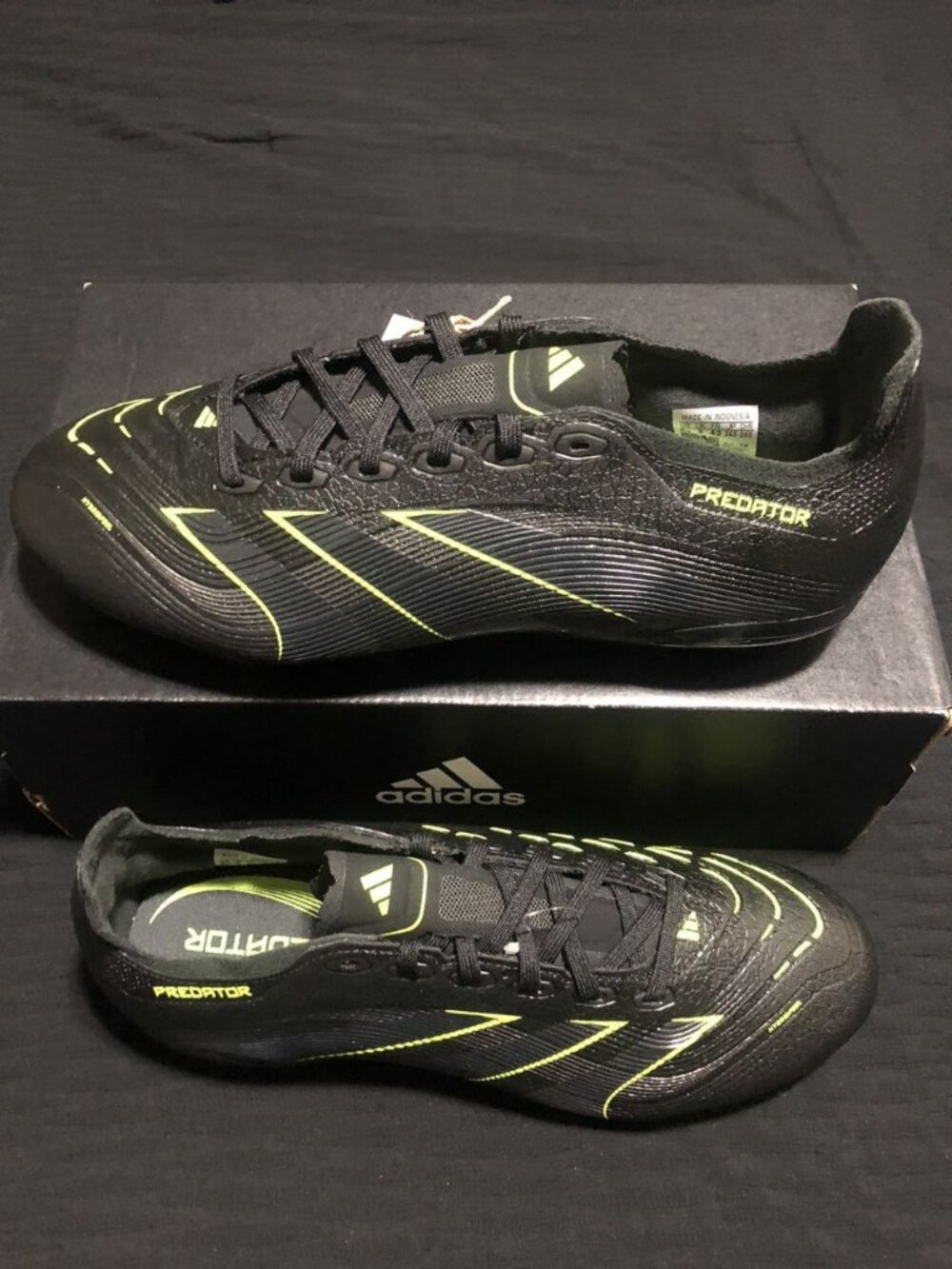 Adidas Predator League FT FG/MG Soccer Cleats Men, Size 8.5 BLACK CARBON JI1118